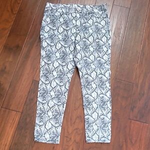 Seven7 Gray & White Snakeskin Skinny Jeans size 14